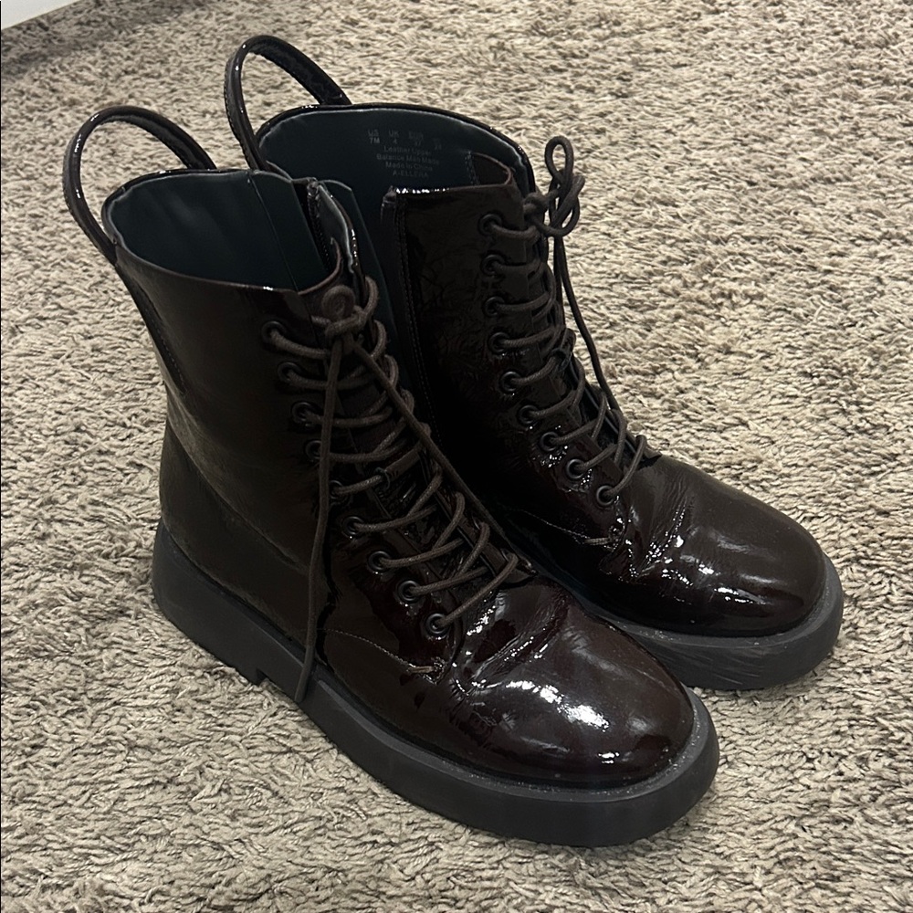 Franco Sarto Women's Lace Up Boots - Dark Brown